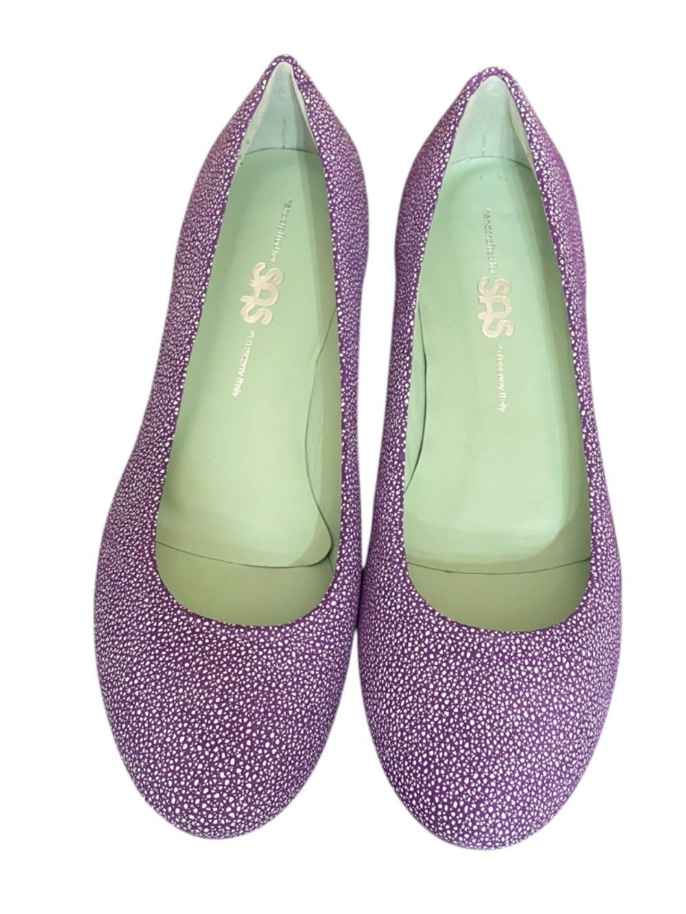 SAS  Lacey purple flat shoes size 9W